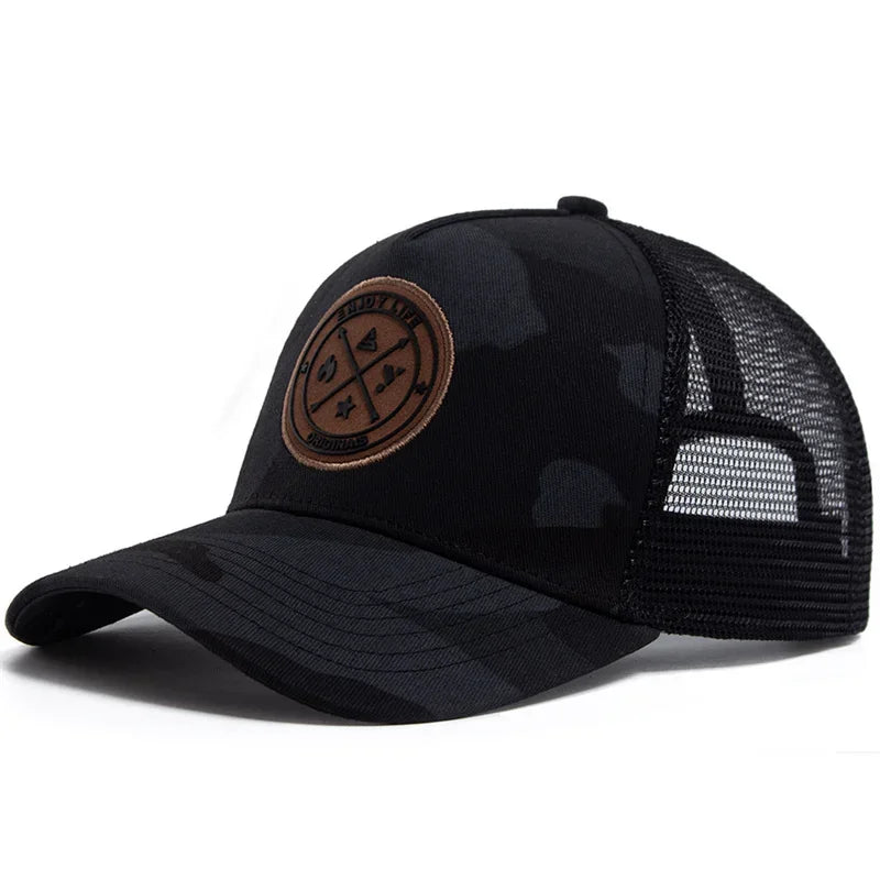 Breathable Mesh Snapback Baseball Cap For Daily Wear