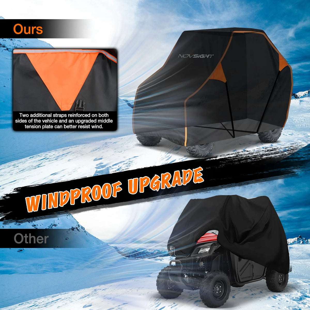 Heavy Duty Universal Waterproof ATV Cover With All Weather Protection