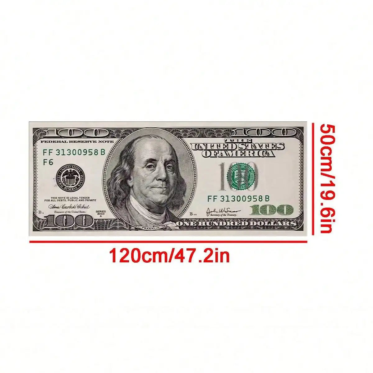 Portrait Dollar Bill Pattern Area Rug For Home Decor