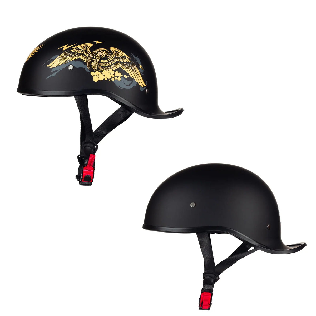 Crown Racing 701 Dot Certified Open Face Motorcycle Half Helmet