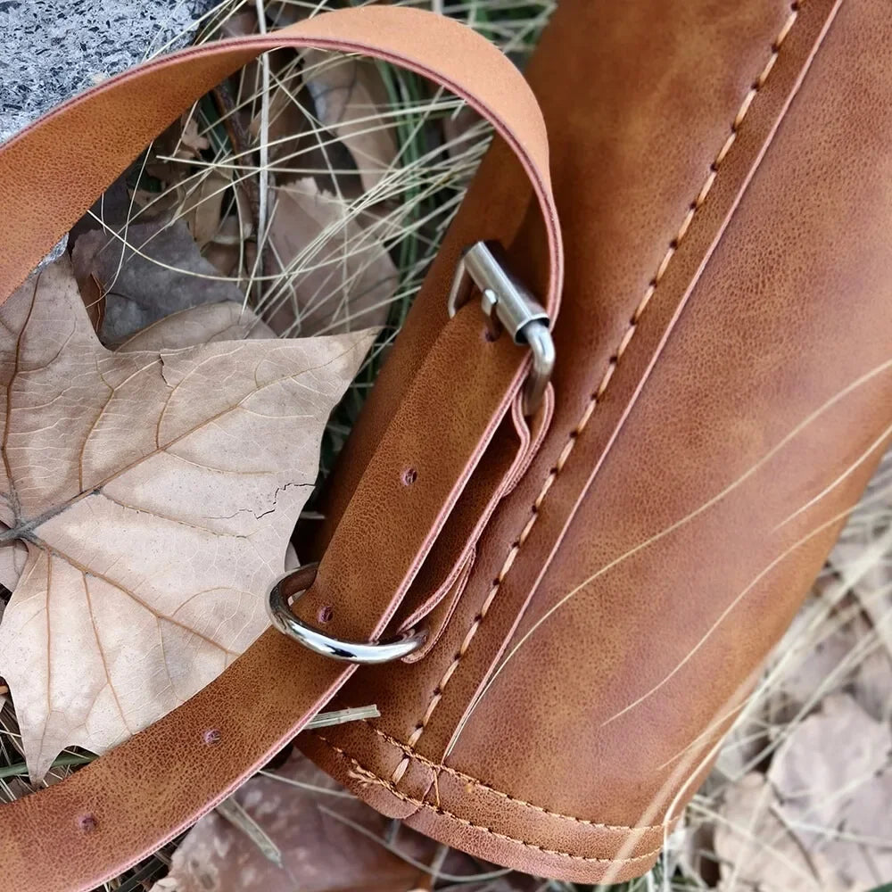 Adjustable PU Leather Arrow Quiver Backpack For Hunting Archery Supplies