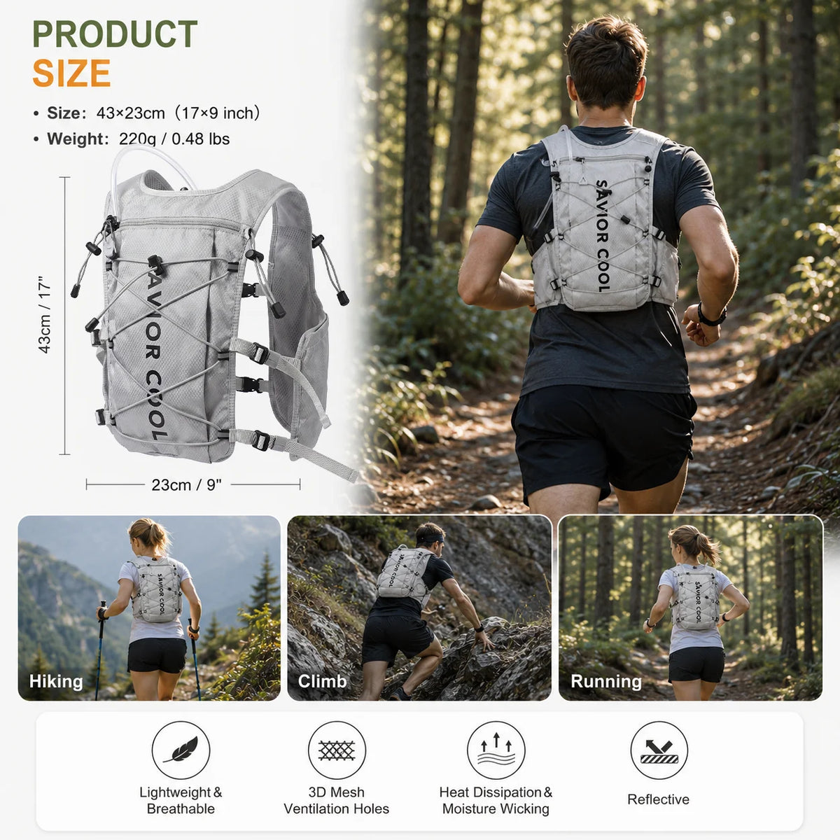 Active Cooling Vest With Constant Temperature System And Hydration Bladder