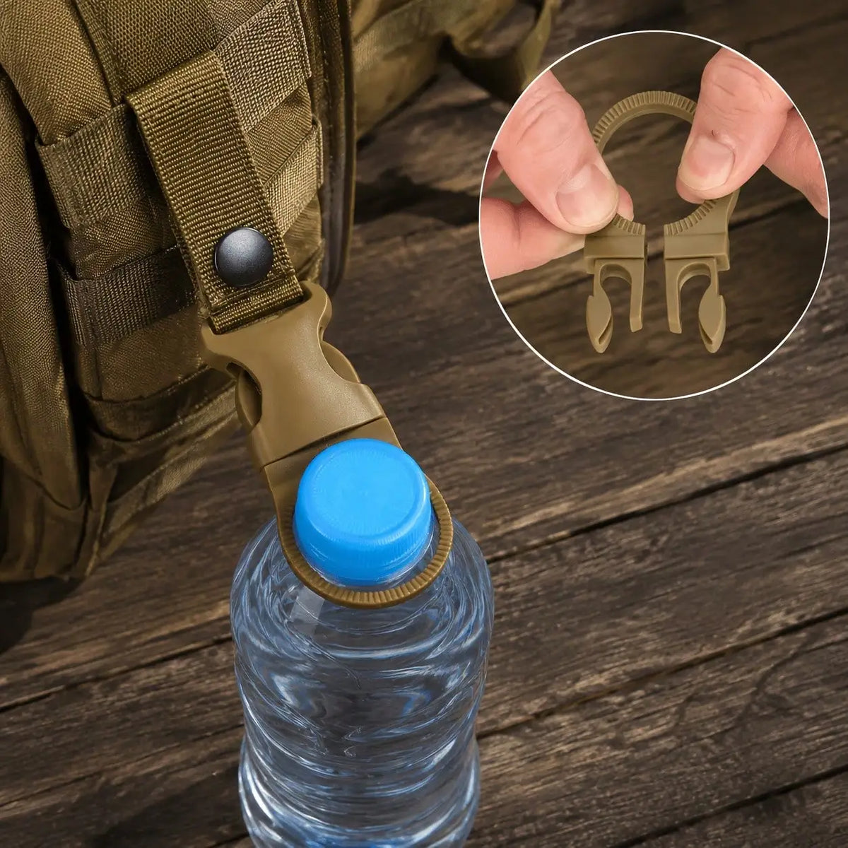 Outdoor Nylon Carabiner Quick Clips For Water Bottle And Backpack