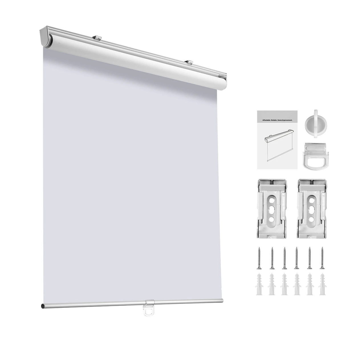 Cordless Blackout Roller Shades Window Blinds Thermal Insulated For Bedroom
