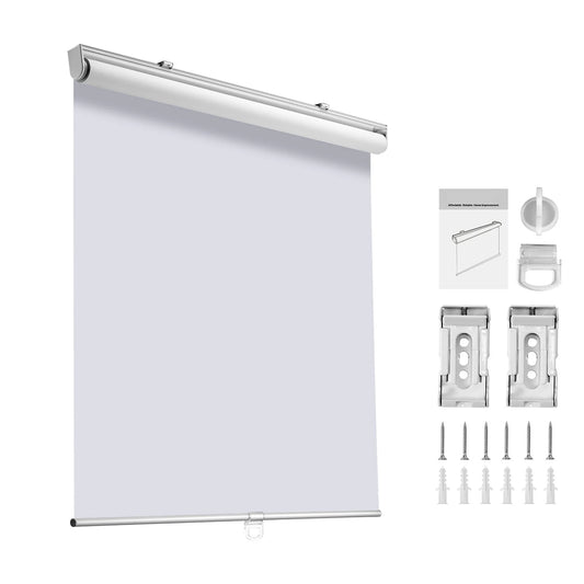 Cordless Blackout Roller Shades Window Blinds Thermal Insulated For Bedroom