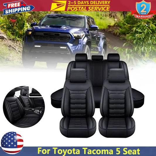 Premium Faux Leather Car Seat Covers Full Set For Toyota Models
