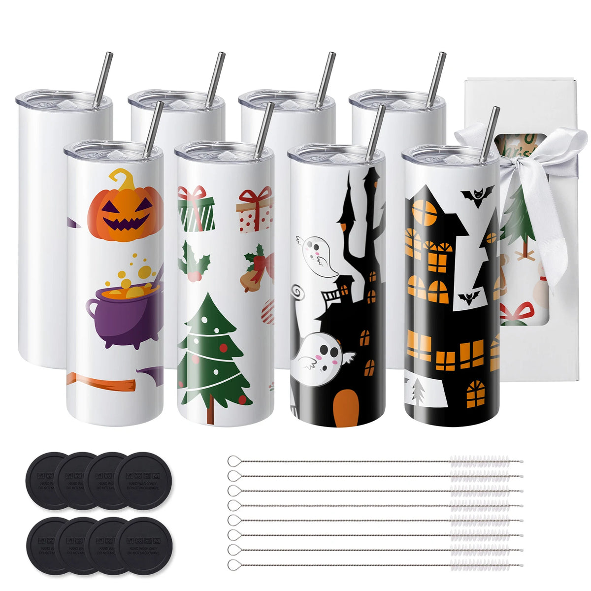 SucceBuy Stainless Steel Sublimation Tumblers With Lids