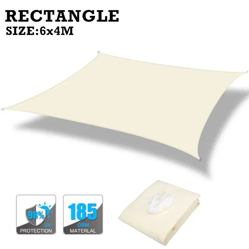 Waterproof Outdoor Sun Shade Sail Canopy For Patio Garden