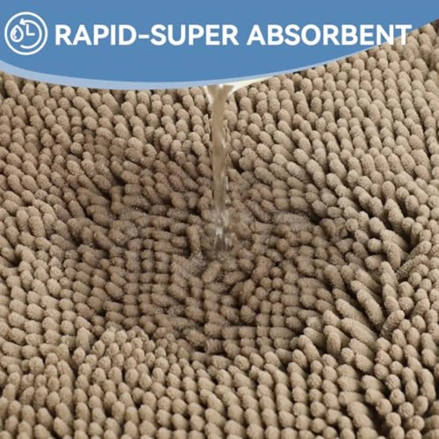 Non Slip Bathroom Mat With Absorbent Quick Drying Rubber Backing