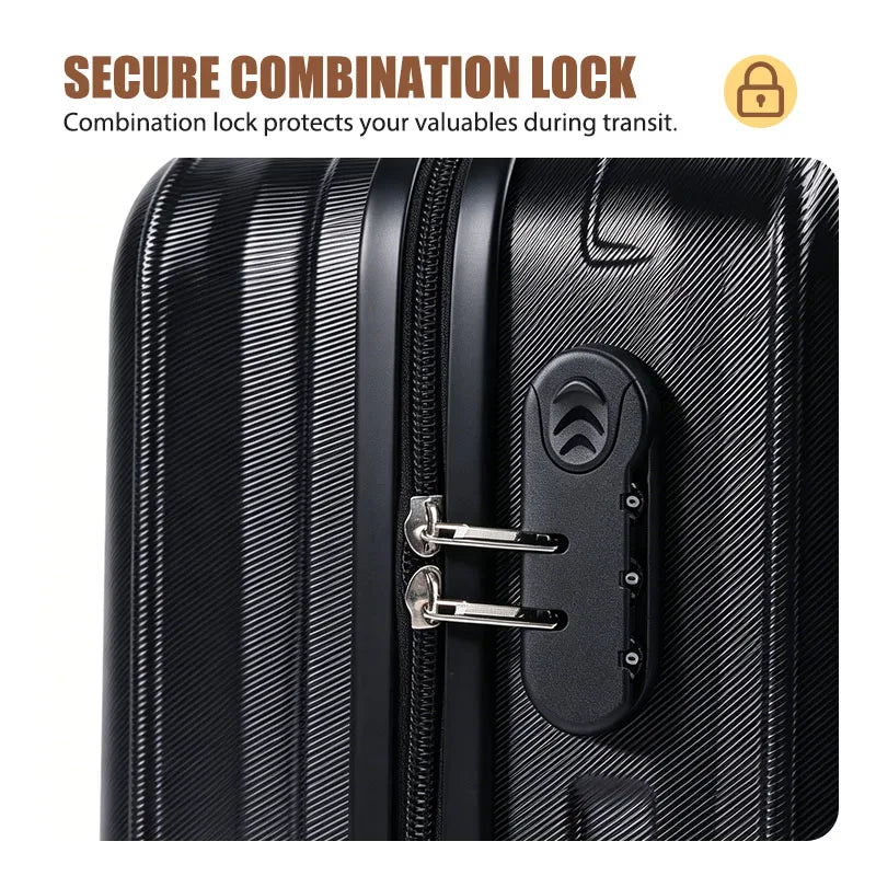 Abs Hardside Luggage Featuring Tsa Lock Usb Port Spinner Wheels