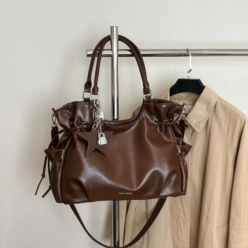 Fashionable Retro Nylon Tote Bag With Zipper Pocket For Women