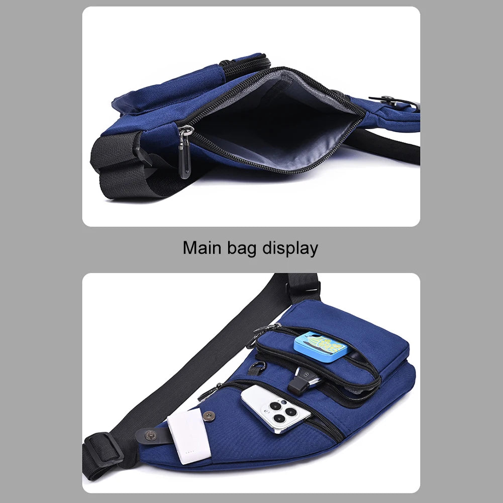 Alloyseed Anti Theft Fanny Pack Waterproof Chest Bag Adjustable Strap