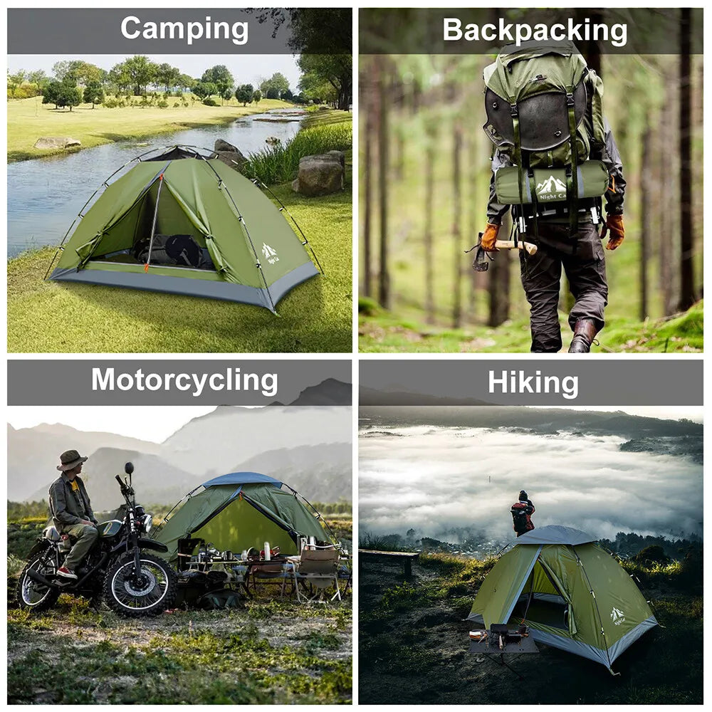 Night Cat Compact Weatherproof Lightweight Backpacking Tent