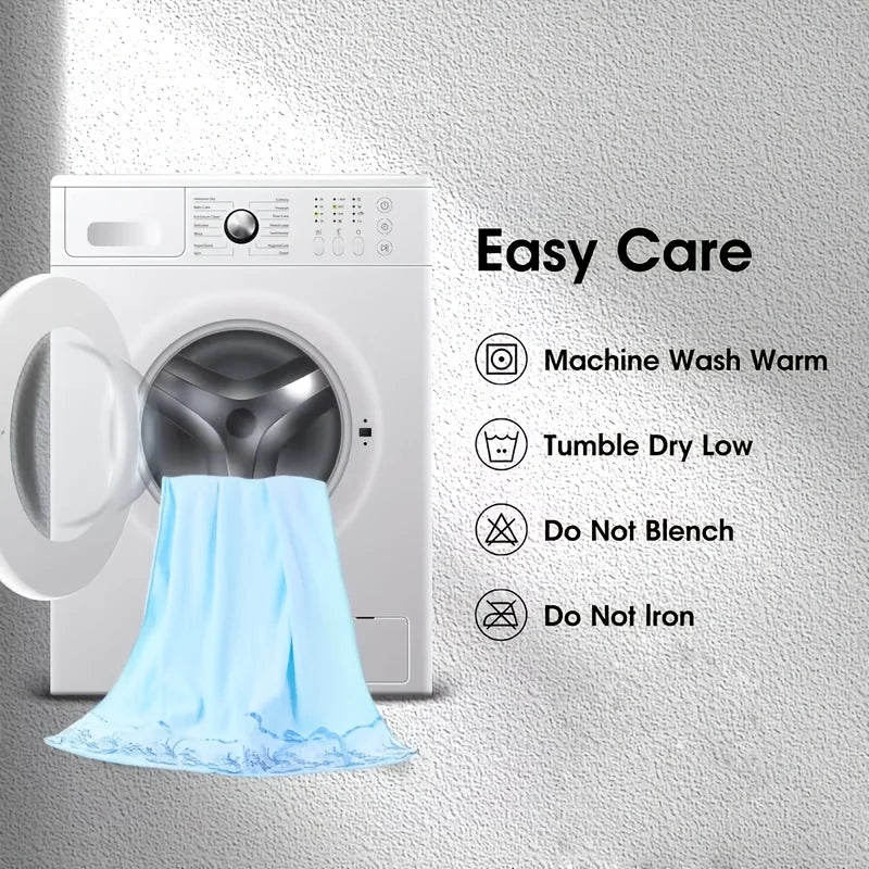 Microfiber Towel Set With Soft Absorbent Machine Washable Towels