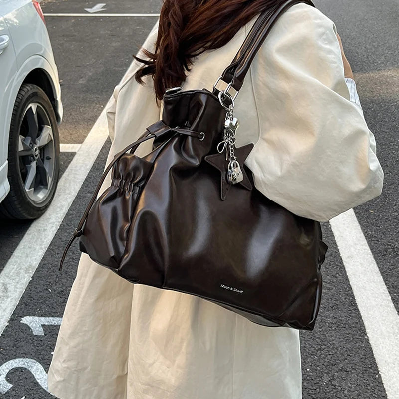 Fashionable Retro Nylon Tote Bag With Zipper Pocket For Women