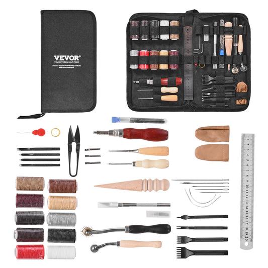 SucceBuy Leather Craft Tools Kit For Punching And Stitching
