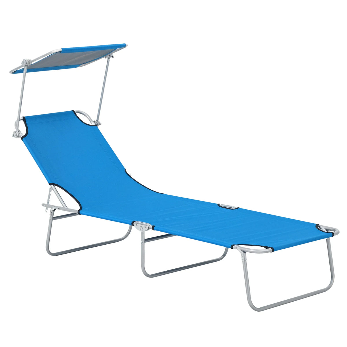 Outsunny Portable Adjustable Outdoor Chaise Lounger