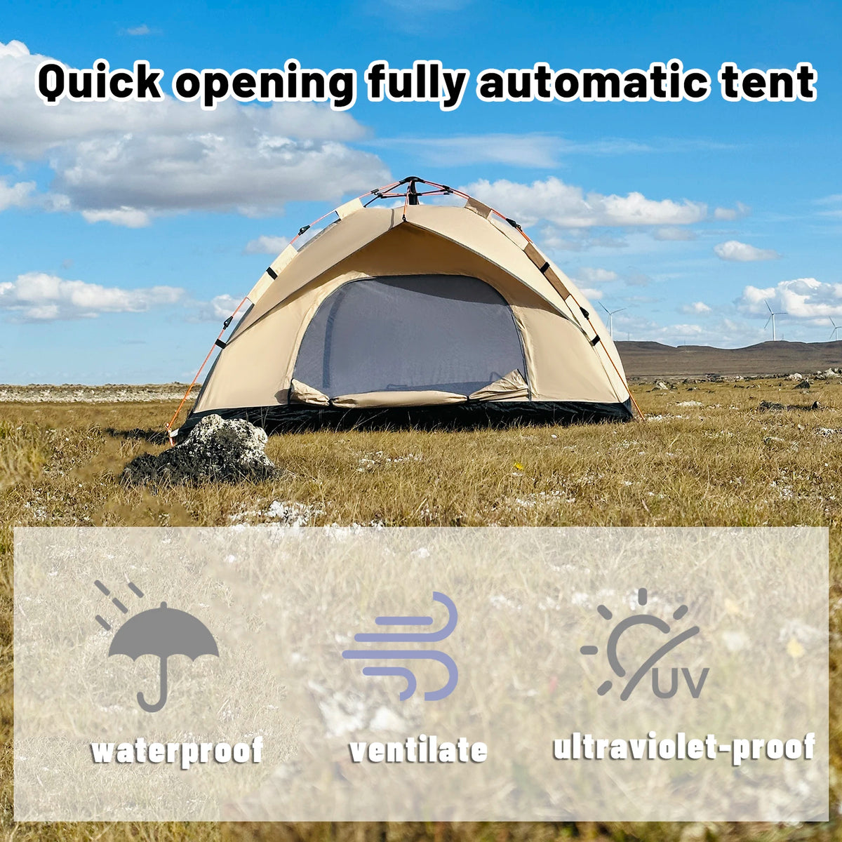 Pakicetus Automatic Instant Setup Camping Tent For Outdoor Adventures