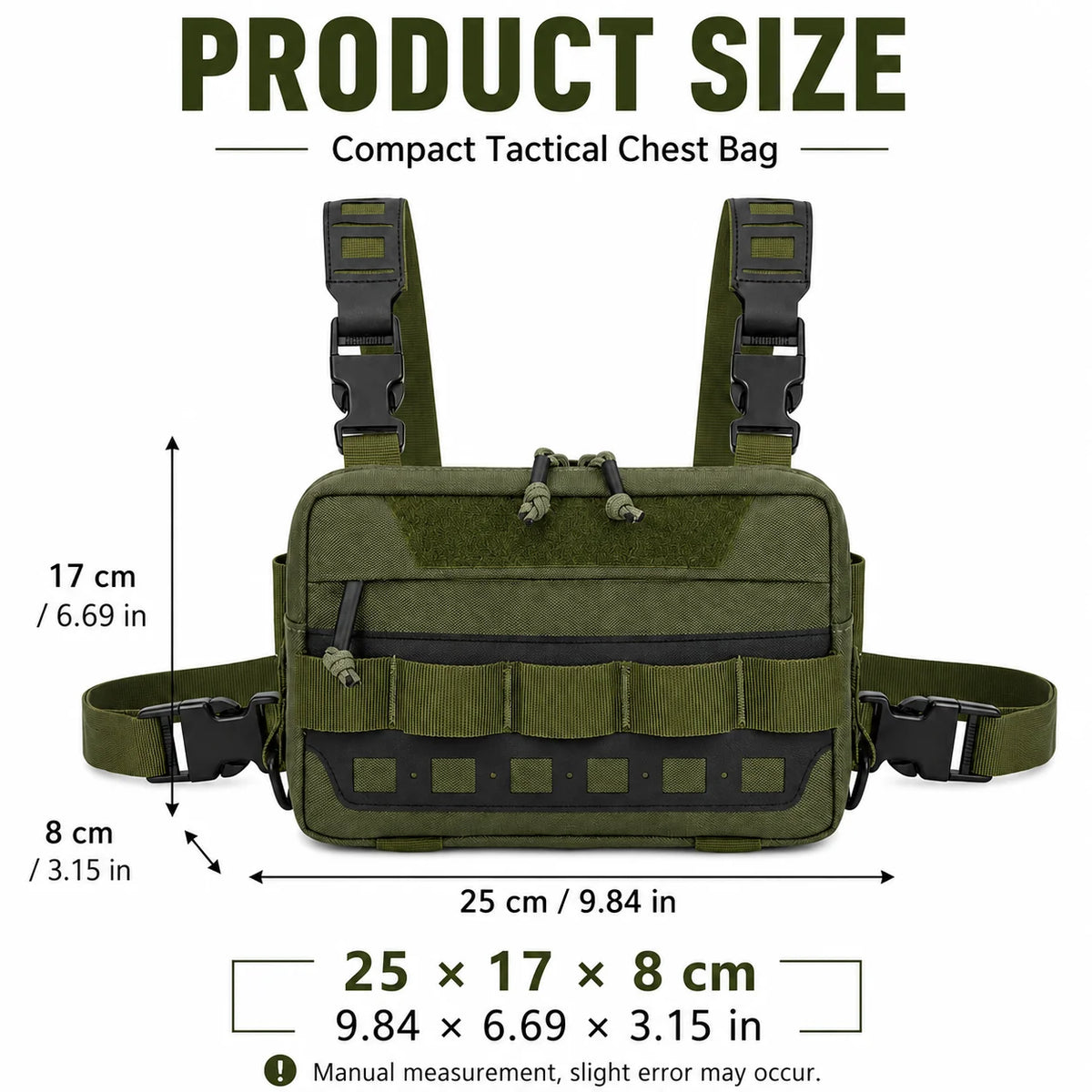 Tactical Nylon Molle Chest Pack Hiking Camping EDC Vest