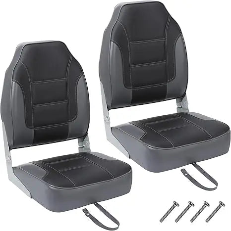 High Back Folding Boat Seats With Padded Aluminum Frame