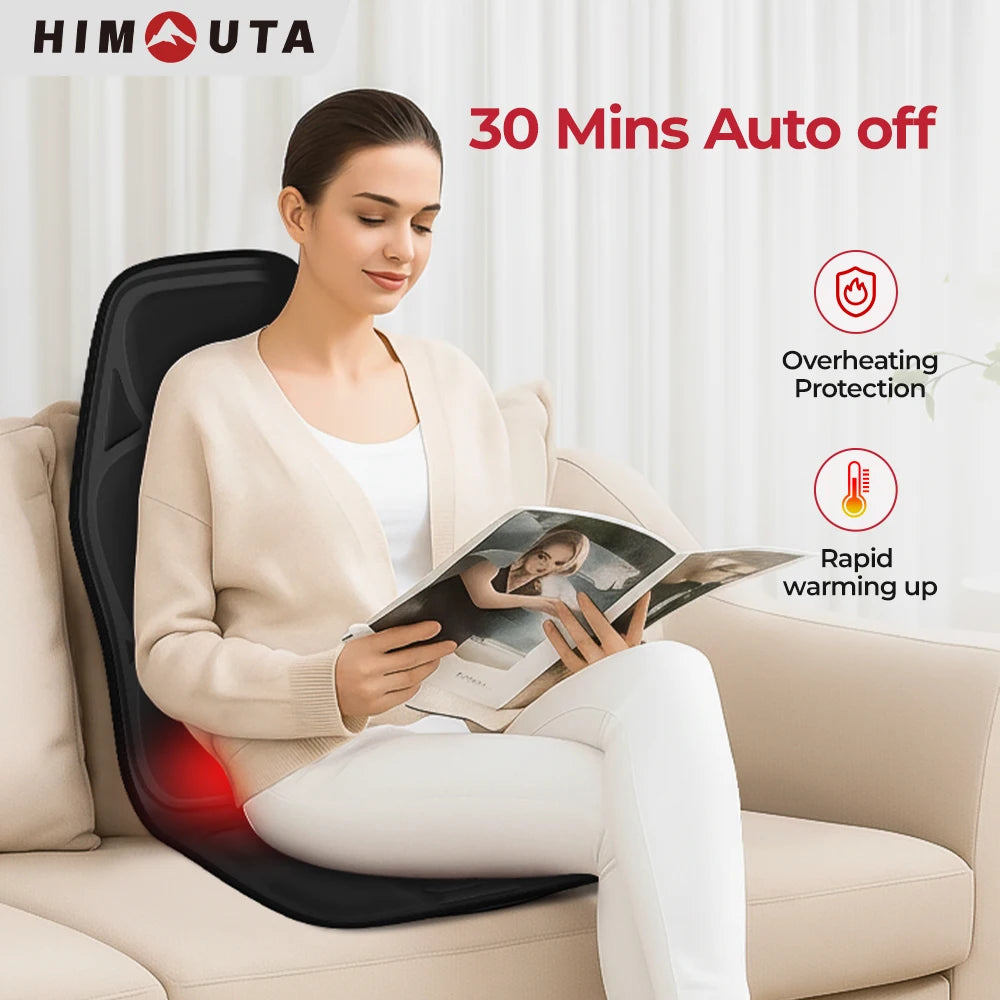 Himouta Heated Back Massager And Lumbar Chair Cushion Relaxation