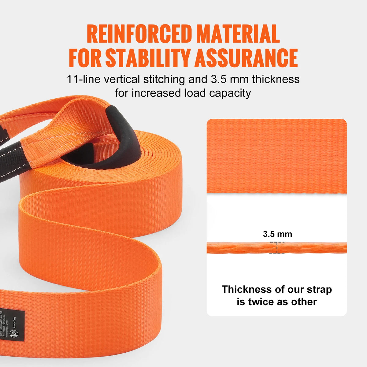 Heavy Duty Polyester Tow Strap Recovery Kit For Jeep Trucks