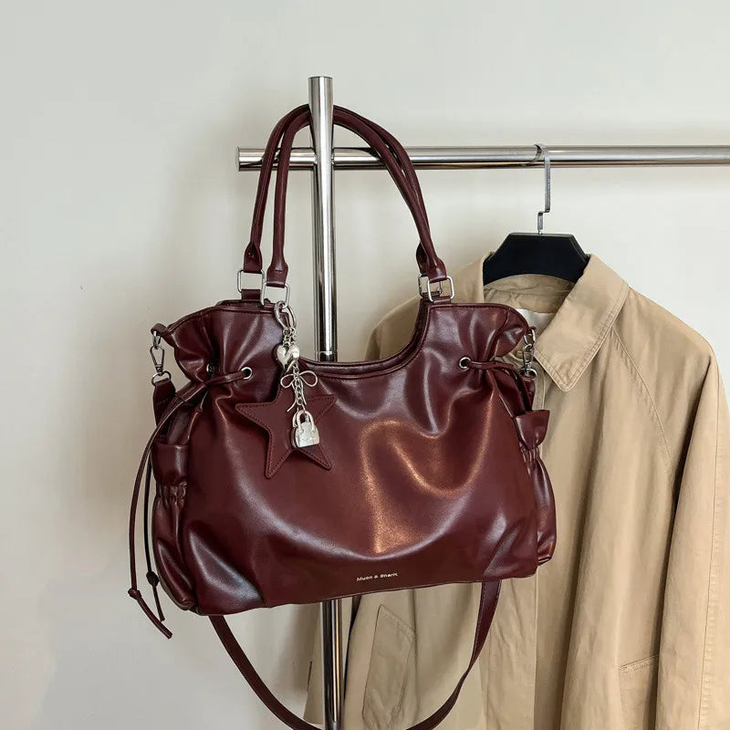 Fashionable Retro Nylon Tote Bag With Zipper Pocket For Women