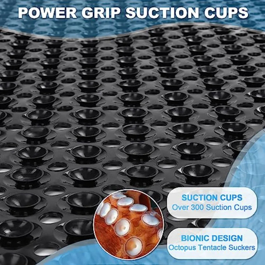 Non Slip Bathtub Shower Mat With Suction Cups Drain Holes
