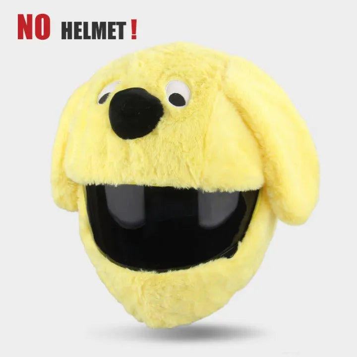 UchOOSE Cartoon Plush Motorcycle Helmet Cover With Flexible Ears