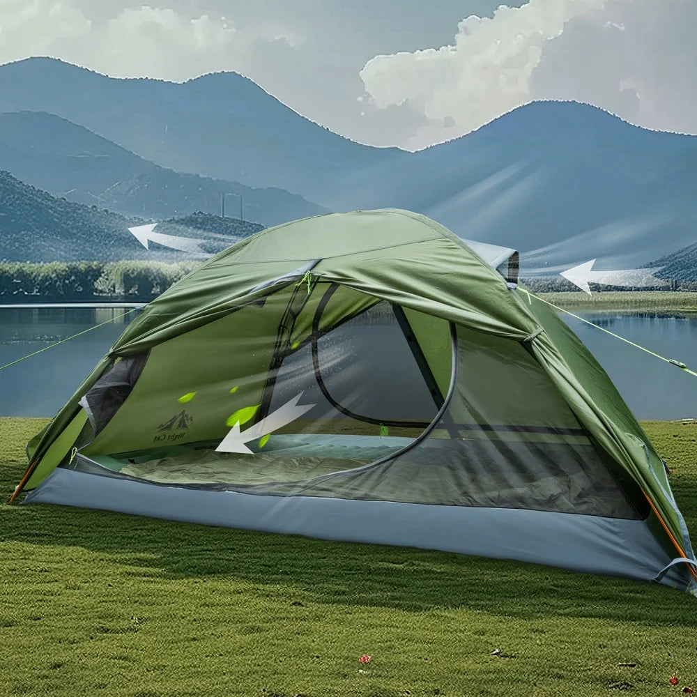 Night Cat Lightweight Double Wall Backpacking Tent For Two