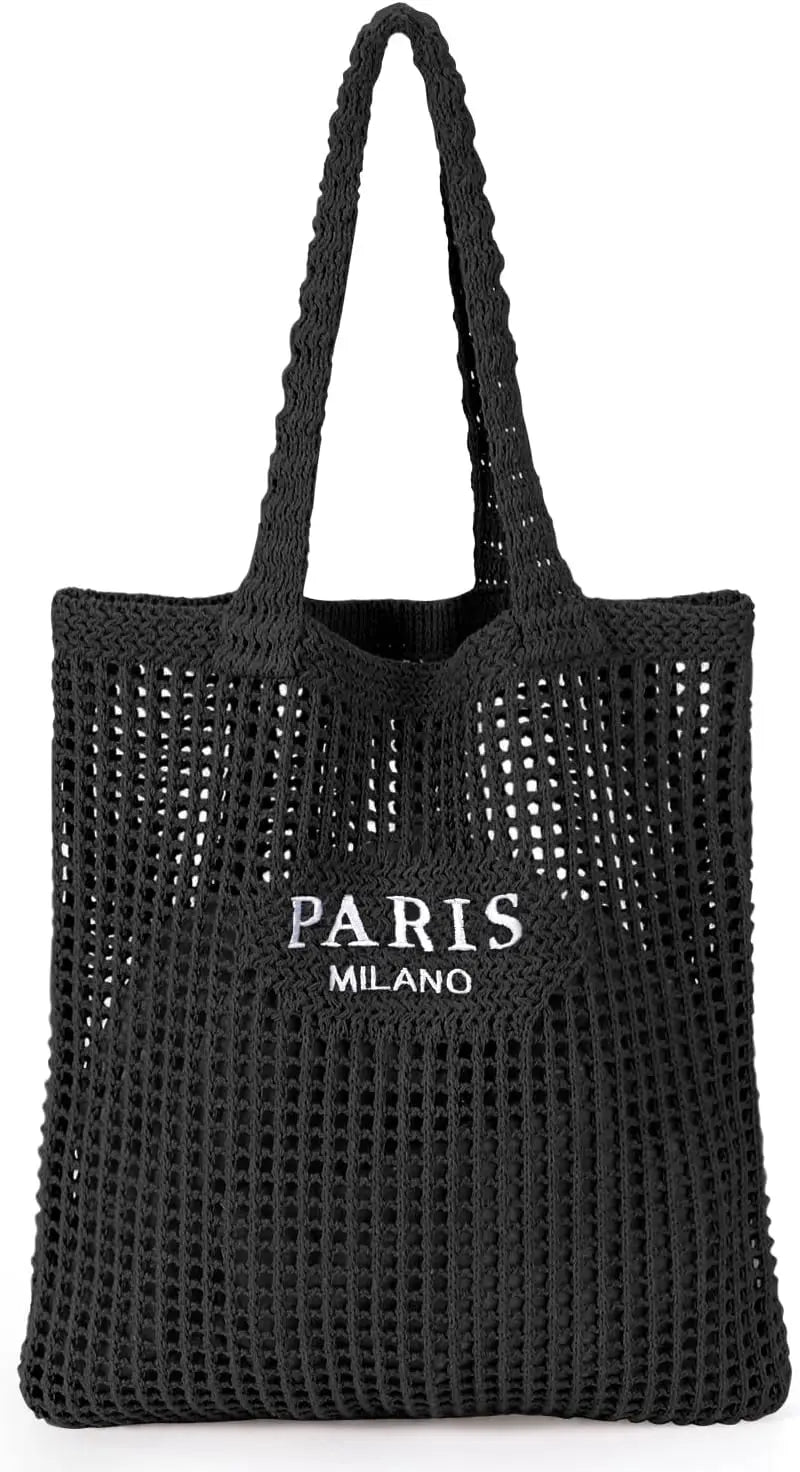 Hatisan Crochet Mesh Beach Tote Bag For Boho Summer Vacation