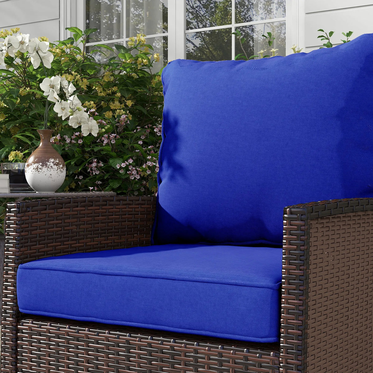 Outsunny Outdoor Chair Cushion With Backrest For Garden Furniture