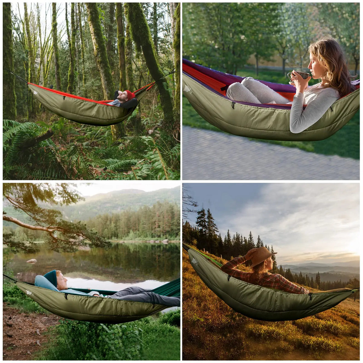 Lightweight Cotton Filled Hammock Underquilt For Outdoor Camping