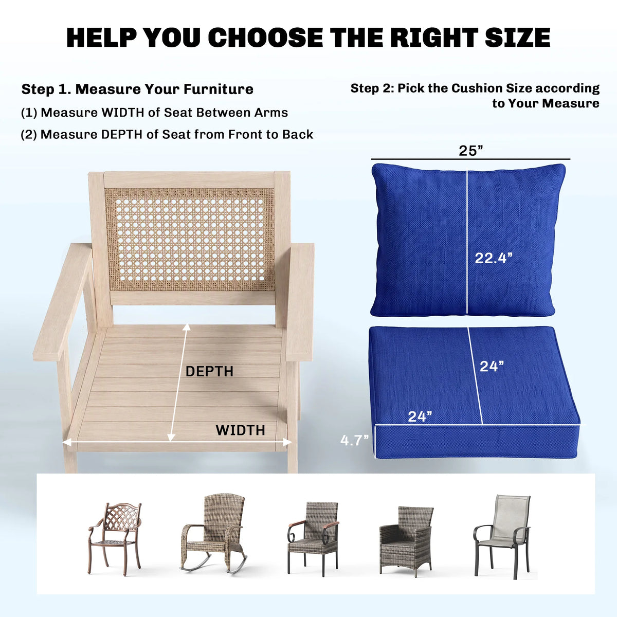 Outsunny Outdoor Chair Cushion With Backrest For Garden Furniture
