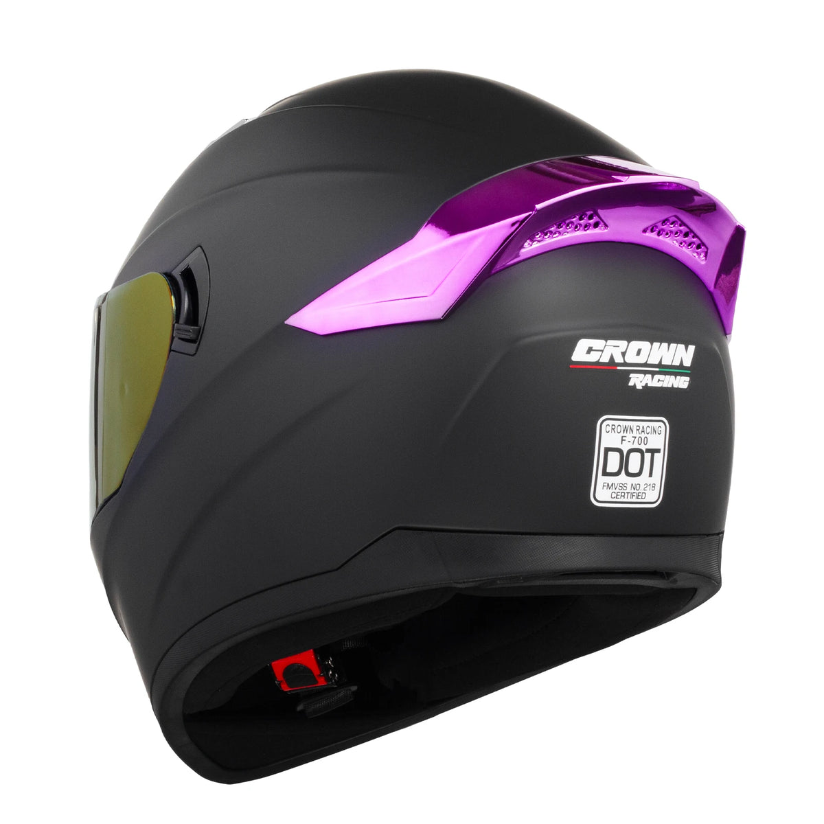Crown Racing F700 Full Face Motorcycle Helmet With DOT Certification