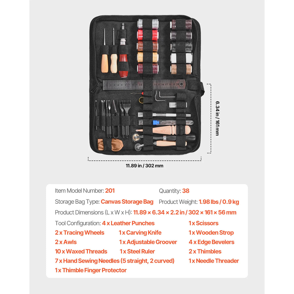 SucceBuy Leather Craft Tools Kit For Punching And Stitching