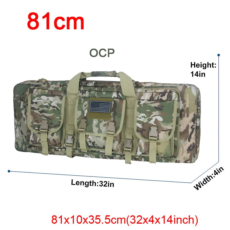 LQARMY Tactical Double Rifle Case Molle Hunting Gear Bag