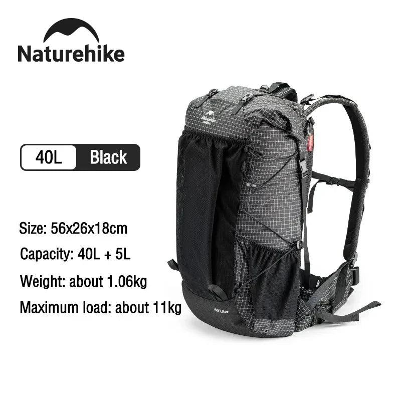 Naturehike Waterproof Hiking Backpack With Rain Cover For Outdoor Travel