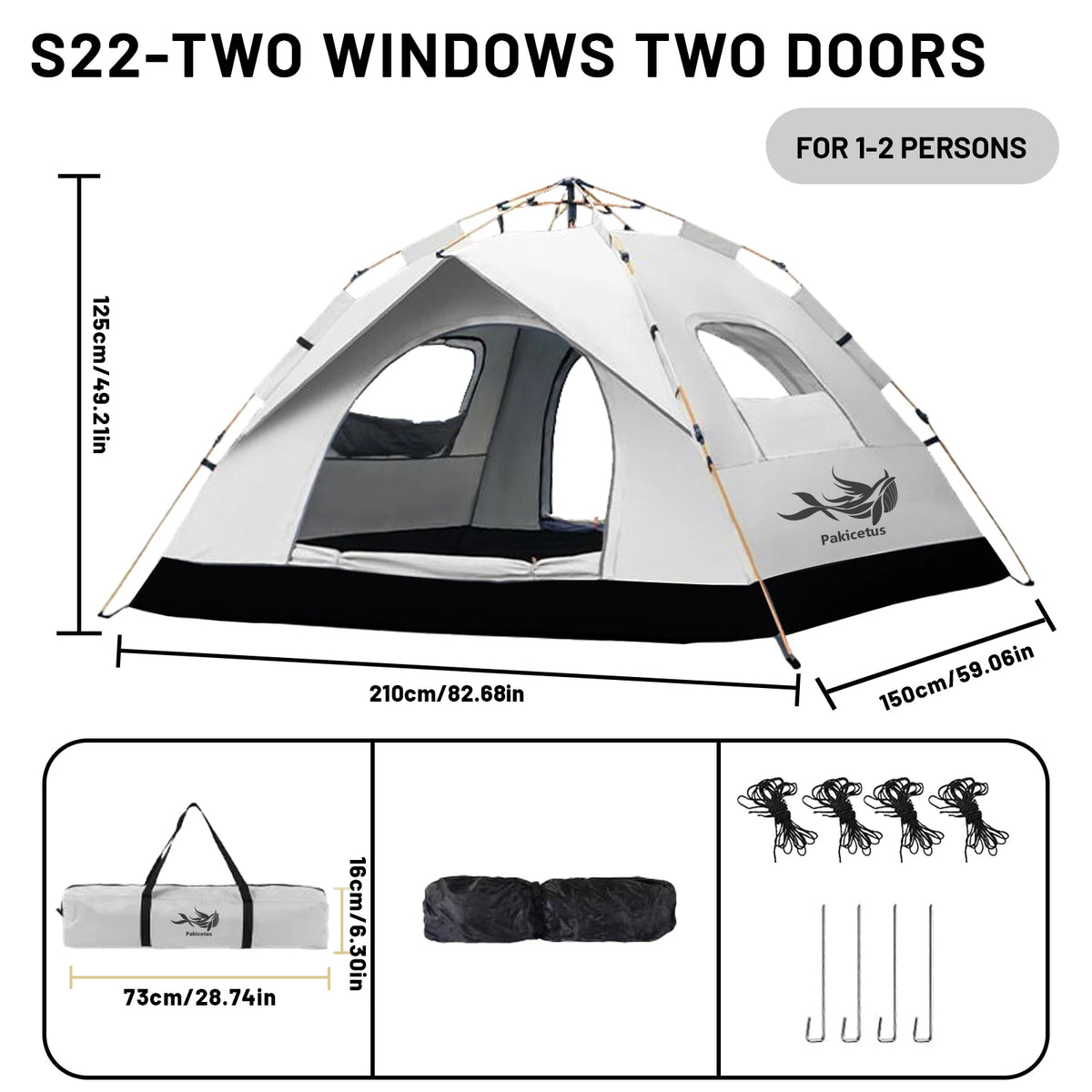Pakicetus Automatic Instant Setup Camping Tent For Outdoor Adventures