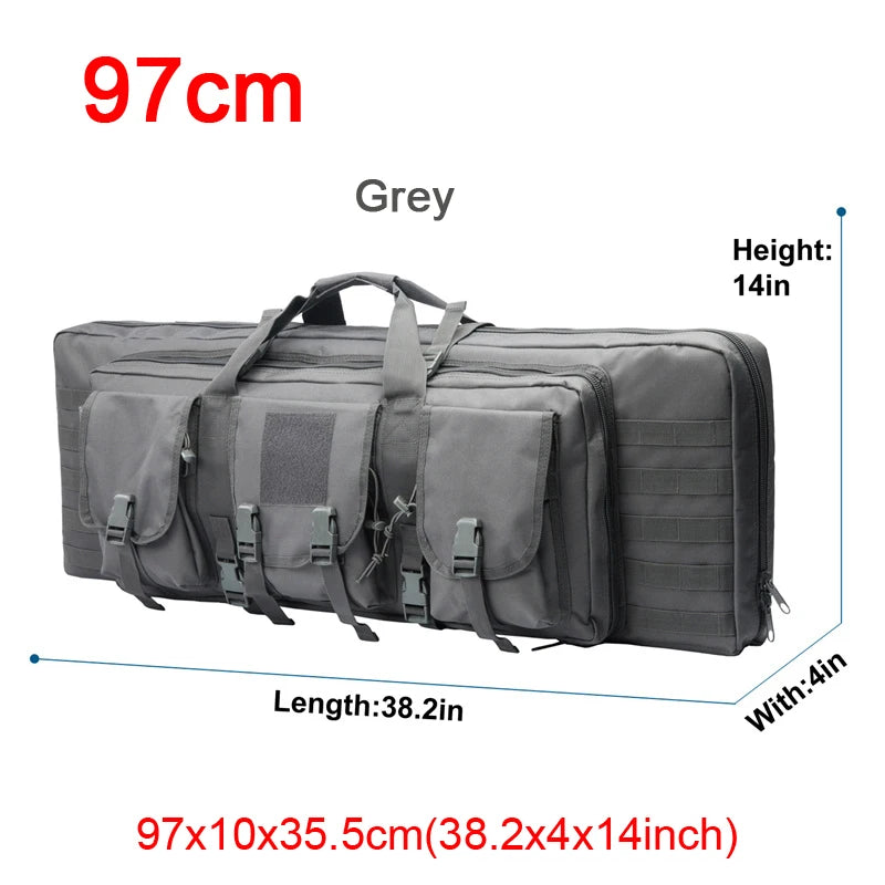 LQARMY Tactical Double Rifle Case Molle Hunting Gear Bag