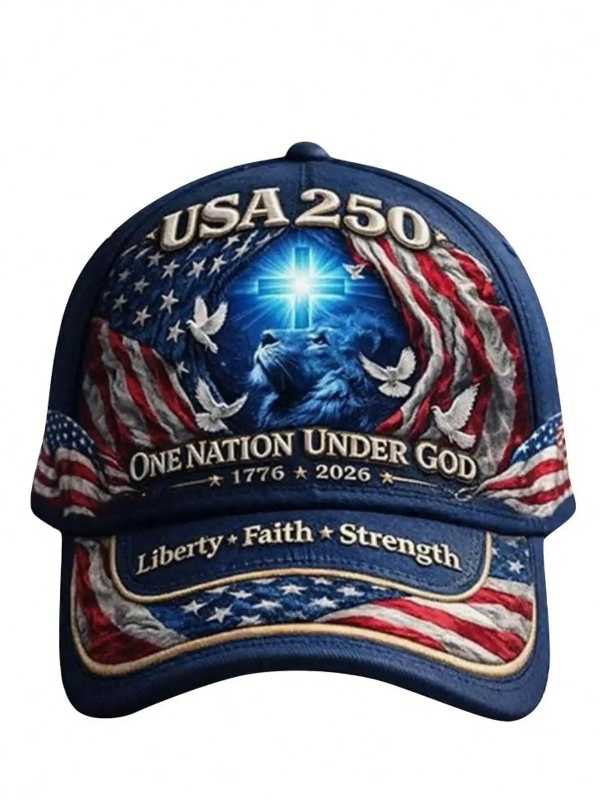 Patriotic Lion Of Judah US 250th Anniversary Commemorative Cap