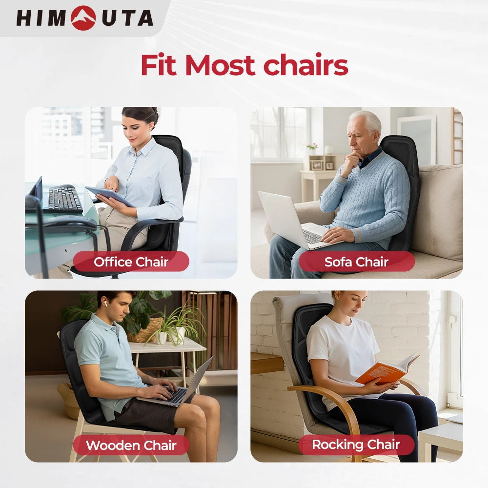 Himouta Heated Back Massager And Lumbar Chair Cushion Relaxation