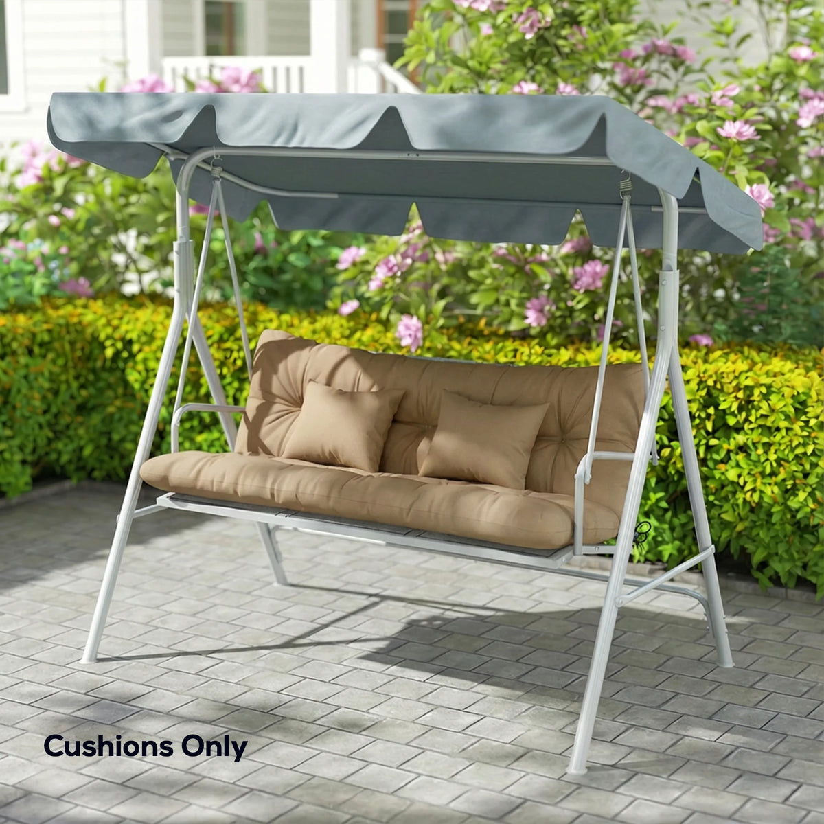 Indoor Chair Cushion With Backrest Pillow And Ties For Garden