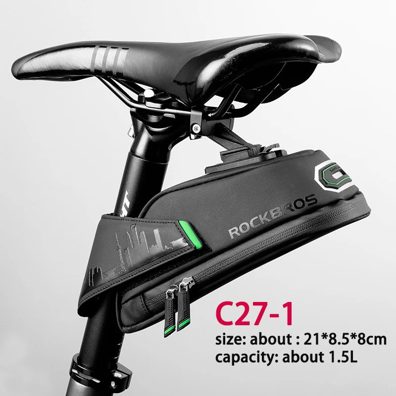 Rockbros Waterproof Bicycle Saddle Bag Shockproof Reflective Seat Pouch