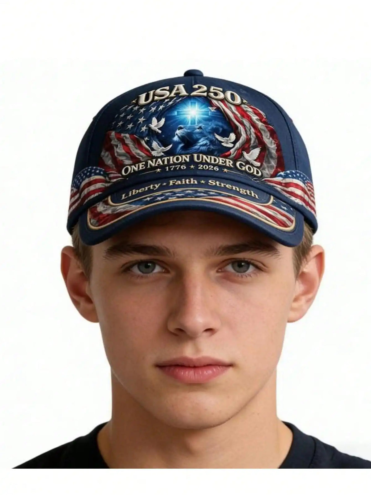 Patriotic Lion Of Judah US 250th Anniversary Commemorative Cap