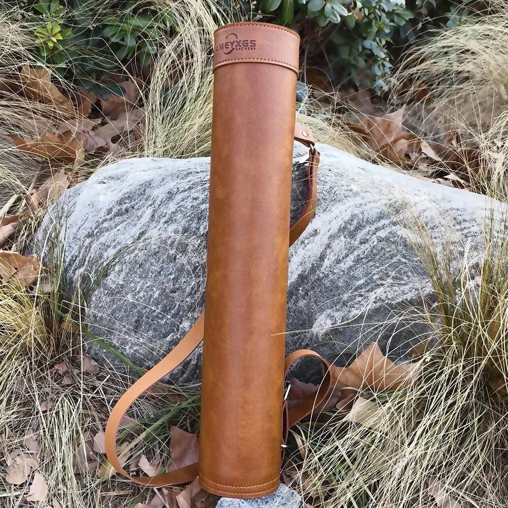 Adjustable PU Leather Arrow Quiver Backpack For Hunting Archery Supplies
