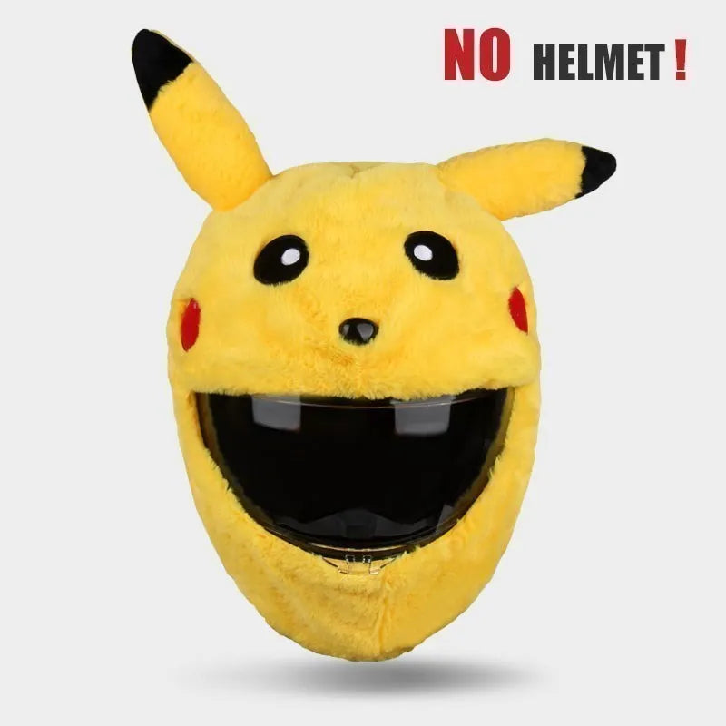 UchOOSE Cartoon Plush Motorcycle Helmet Cover With Flexible Ears
