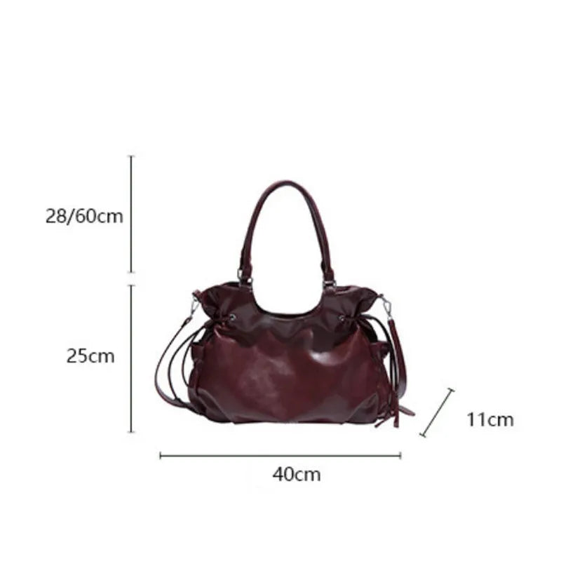 Fashionable Retro Nylon Tote Bag With Zipper Pocket For Women