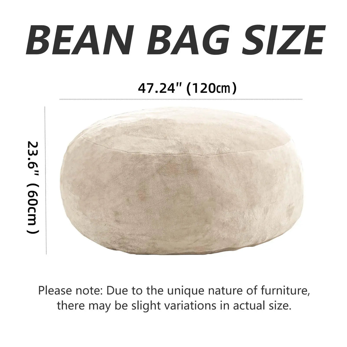 Adult Memory Foam Bean Bag Chair With Soft Washable Cover