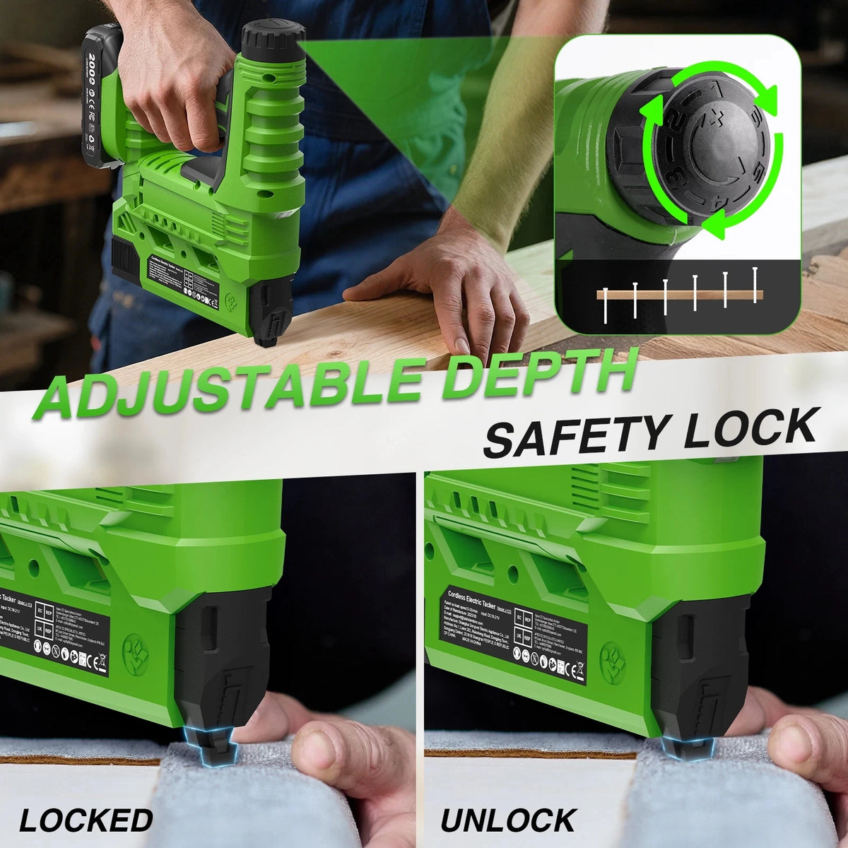 Taskstar 2 In 1 Cordless Nail Gun And Stapler Tool